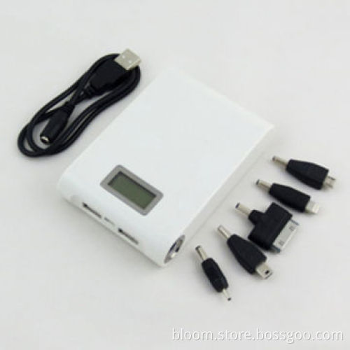 USB Power Bank for Mobile Phones, 12,000mAh Capacity White Light LED Flashlight